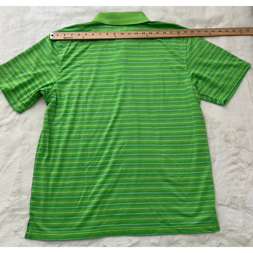 Ben Hogan Performance Golf Polo Shirt Mens Large Green Striped Short Sleeve - Picture 5 of 7